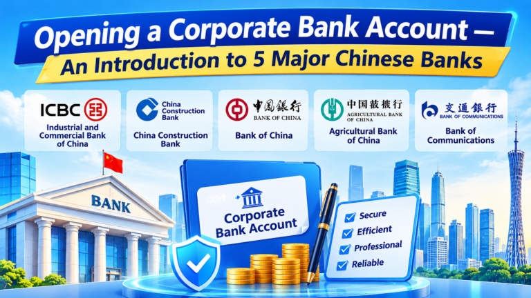 Corporate Bank Account: 5 Major Chinese Banks